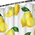 thumbnail image 3 of Yellow Lemon Fruit Slices White Pattern Shower Curtain 72"x84" ,Bathroom Decorative Shower Curtains Set with 12 Hooks,Modern Waterproof Washable Shower Curtain, 3 of 6