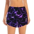 thumbnail image 2 of Picia Galaxy Lightning Pattern Women's 2 in 1 Athletic Running Shorts High Waisted Workout Casual Gym Sweat Shorts with Comfy Liner Zipper Pockets-X-Large, 2 of 9