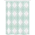 thumbnail image 4 of Aqua Stall Shower Curtain, Horizontal Lines Stripes Bold and Thin Ocean Themed Image, Fabric Bathroom Set with Hooks, 54W X 78L Inches, Turquoise Green Pale Blue and White, by Ambesonne, 4 of 4