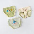 thumbnail image 2 of Povozer Boys' Cotton Underwear Toddler Boys Briefs 3pcs with Car Printed(Green,3-4Y), 2 of 4