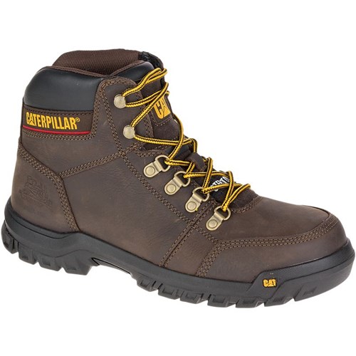 CAT Footwear Outline Steel Toe - Seal Brown 13(M) Work Boot\
