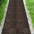 thumbnail image 2 of Alden Design Indoor & Outdoor Wood Flooring 12" x 12" Tiles for Patio Garden, 27 Pieces, Black, 2 of 10