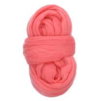 Uxcell Needle Felting Wool, 1.76oz Natural Fibre Wool Roving Yarns Wool Felting Supplies for DIY, Pink