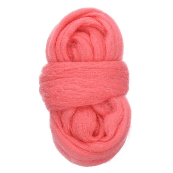 Uxcell Needle Felting Wool, 1.76oz Natural Fibre Wool Roving Yarns Wool Felting Supplies for DIY, Pink