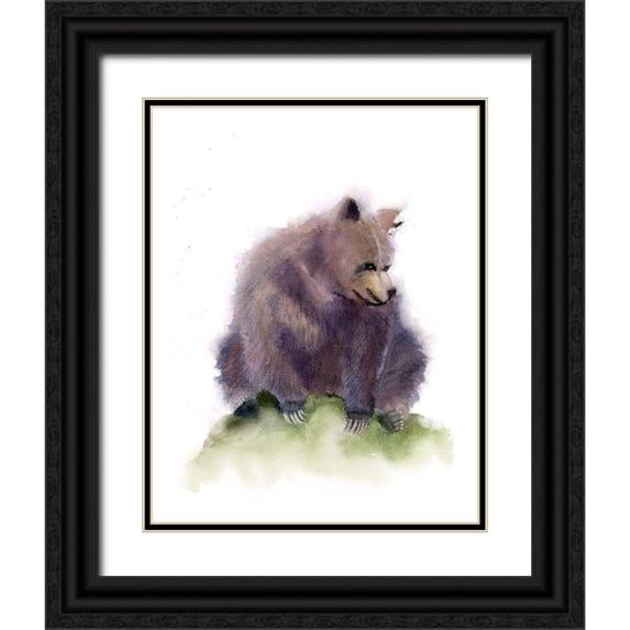 Shefranov, Olga 12x14 Black Ornate Wood Framed with Double Matting Museum Art Print Titled - Bear