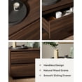 thumbnail image 3 of Joyyskill Mid Century Modern End Table with 2 Drawers Set of 2, Wooden Nightstand Bed Side Table with Storage Bedside Night Stand, Brown, 3 of 5