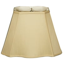Royal Designs 18" Fancy Bottom Rectangle Lamp Shade Beige