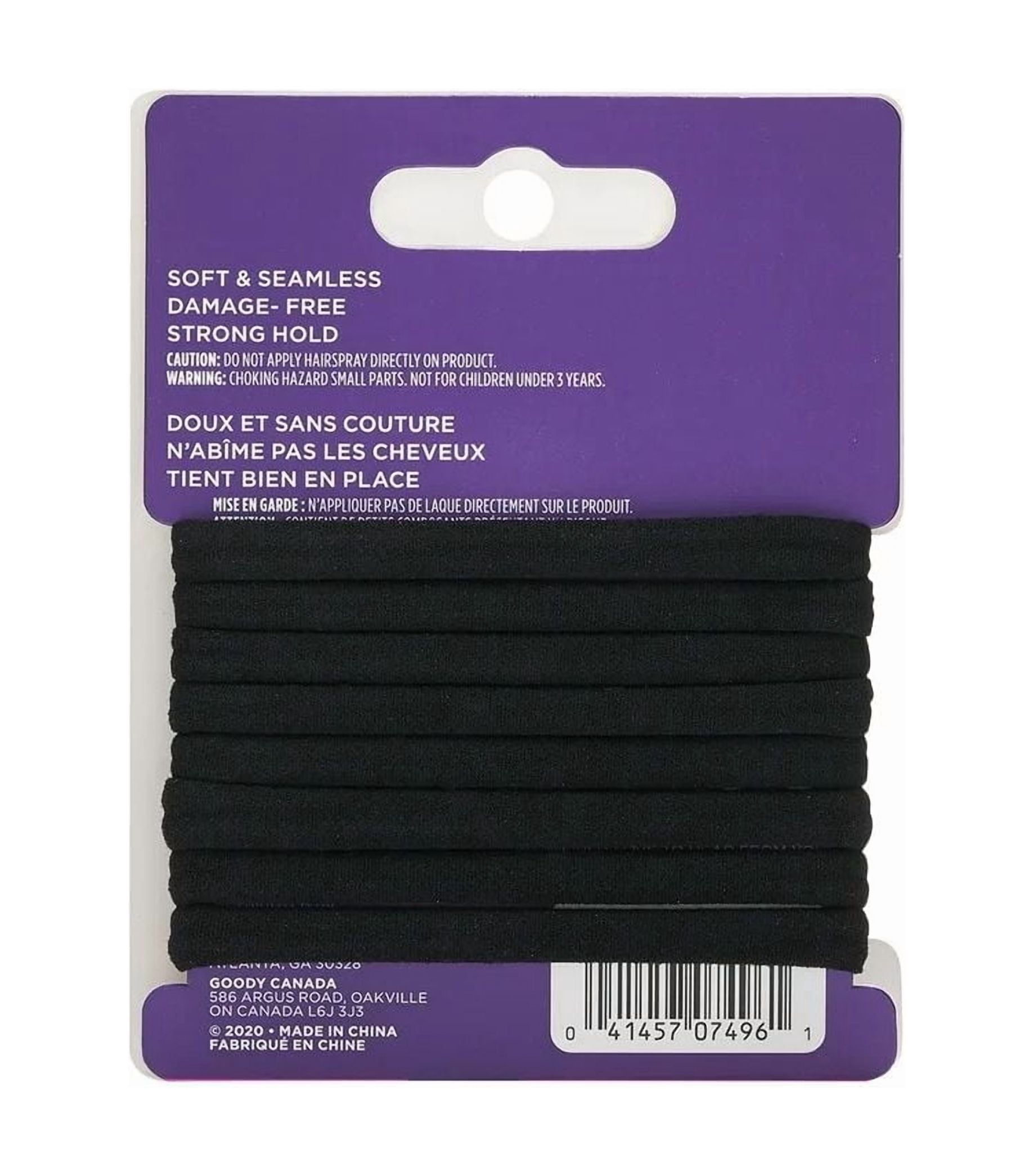 Goody Ouchless Athletique Hair Elastics - Sweat & Stretch Hair Ties - Assorted - 8 Ct