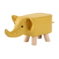 thumbnail image 2 of Reposapiés de animales, otomano tapizado, taburete creativo para cambiar zapatos de dibujos animados, reposapiés para dormitorio, sala de estar, fácil Amarillo Macarena Reposapiés de dibujos animados, 2 of 8