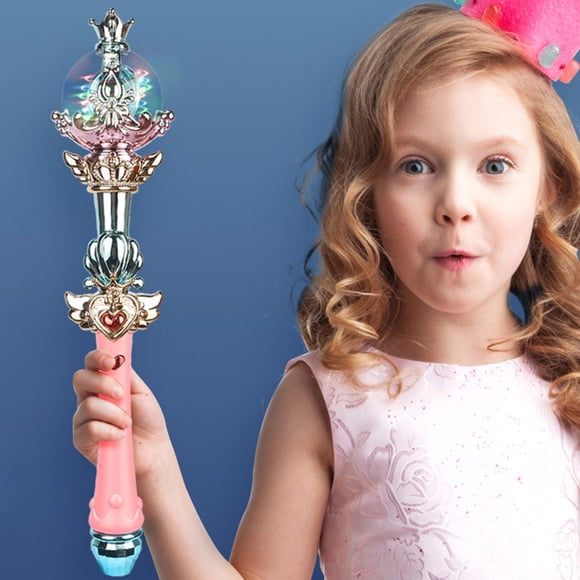 ABPWLY Stick for Super Star Princess Pretend Play Toy, Flashing Blinky Star Toy Wand with Sound Effects, Little Scepter with Spinning Lights, Girls Kids Clearance EducationCanada Days