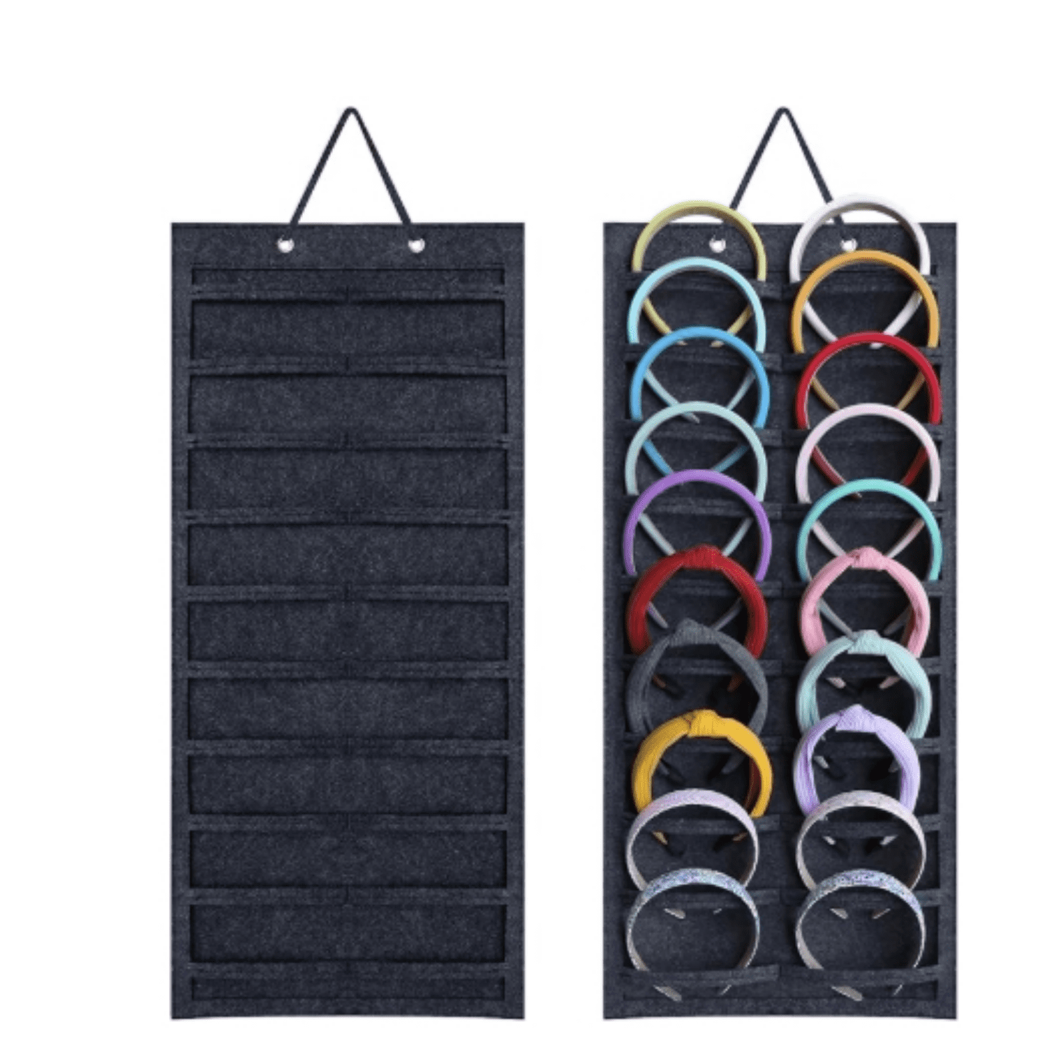 Hanging Headband Holder Organizer for Girls, Wall-mount Headband Storage Display for Women, Head Band Hair Accessories Organizer On Wall, Door, Wardrobe