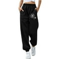 thumbnail image 1 of Pantalones estampados con bolsillos sueltos en la cintura elásticos informales para mujer a la moda Fridja  hfkajh101222, 1 of 7