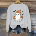 thumbnail image 4 of QunYou Fall Sweaters and Sweatshirts for Women 2025 Trendy Women's Halloween Printed Round Neck Long Sleeved Sweatshirt, 4 of 4