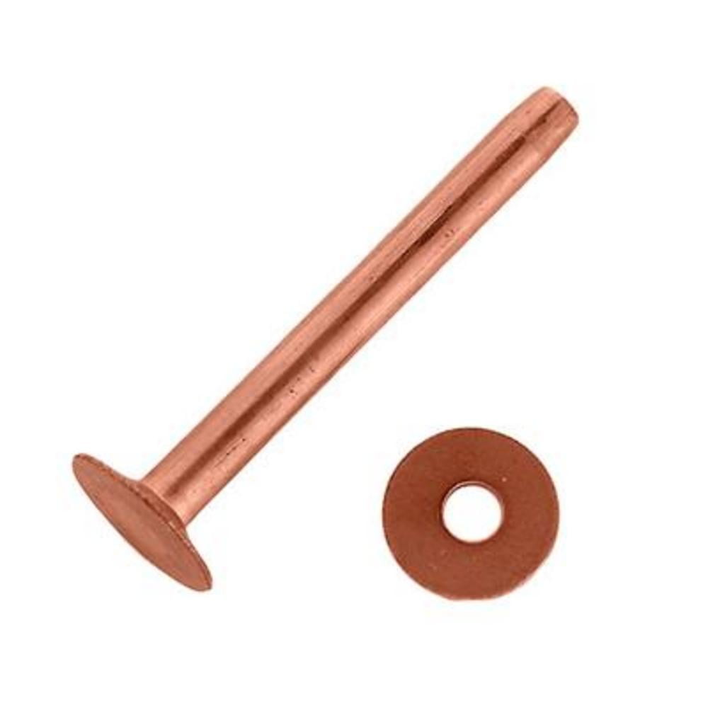 3/32" dia copper rivets 3/4" Long Round head solid rivets live steam boiler 