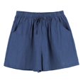 thumbnail image 2 of Womens Casual Shorts Drawstring Sweat Elastic Waist Running Workout With Pockets Girls Bottoms Shorts, 2 of 5