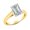 Yellow Gold, variant on 1.01 Carat 18K Yellow Gold Emerald Cut GIA Certified Cathedral Solitaire Diamond Engagement Ring I Color VS2 Clarity