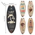 thumbnail image 3 of Beach Art Wall Decor, Wooden Wall Art, 17.7*6.2in, Coastal Decor, Beach Themed Party Decorations, Dark Black Tint, 1 Pc, 3 of 4