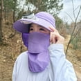 thumbnail image 2 of Sun Hats for Women Foldable Sun Hat for Poolside Fashion Sun Hats For Women Men Wide Brim Face Full Coverage Outdoor Summer Beach Fishing Gardening Working Casual, 2 of 4
