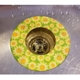 thumbnail image 2 of Handy Housewares 5.25" Diameter Decorative Designer Pattern Kitchen Sink Strainer/ Food Trap - Yellow Sunflowers 2 Pack, 2 of 2