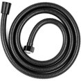 thumbnail image 1 of Universal 2m Stainless Steel Shower Hose - Anti-Twist and Anti-Corrosion Shower Hose, G1/2 Thread - Black, 1 of 5