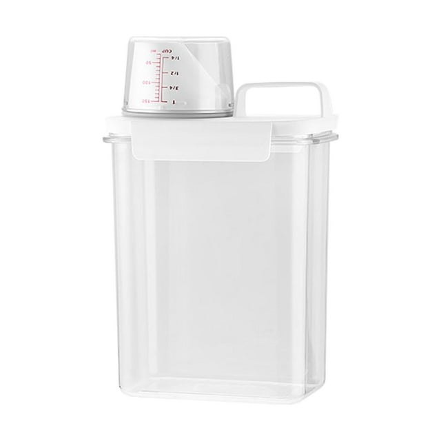 DOLITY Airtight Laundry Detergent Container, Rice Bin Laundry Powder Bin for Flour Rice 1.8L