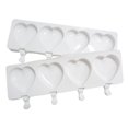 thumbnail image 4 of Paletas De Hielo Moldes De Silicona De 4 Cavidades Moldes De Paletas Reutilizables En Forma De Corazón Para Niños Y Adultos 2 Uds Moldes Eigraketly HA035522-00, 4 of 6