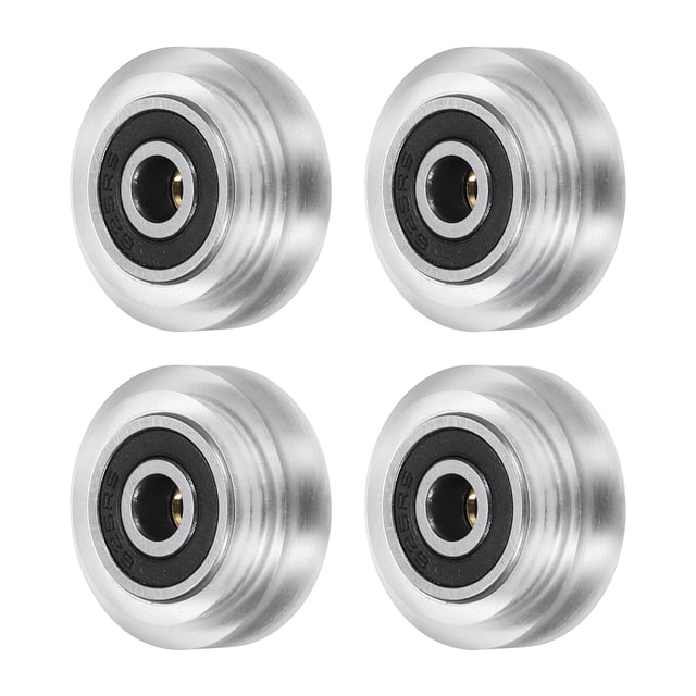 4 Pcs Roue d'Imprimante 3D avec Roulement Linéaire 625RS, Roue à Poulie en Plastique pour Imprimante 15D, Transparent