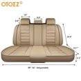 thumbnail image 5 of OTOEZ Car Seat Covers Full Set Leather Front and Rear Bench Backrest Seat Cover Set Universal Fit for Auto Sedan SUV Truck, 5 of 8