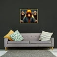 thumbnail image 4 of FUMJ Wall Art, Graffiti Art Prints, Three Funny Monkeys Canvas Painting, Canvas Motivational Posters 20\x16\, 4 of 5
