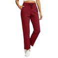 thumbnail image 7 of Gytharion Loose Straight-leg Yoga Pants for Women Drawstring Elastic Waisted Sports Pants Solid Color Casual Athletic Pants with Pockets, 7 of 7