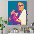 thumbnail image 4 of Man Holding Meat Pop Art Canvas Wall Art 15.75x11.81 Inches, 4 of 8