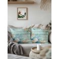 thumbnail image 4 of Outdoor Pillow Waterproof 1 Pack, Teal Beach Coastal Patio Throw Pillows for Couch Bed Sofa with Insert, Summer Nautical Coral Shell Botanical Vintage Decorative Travel/Reading Pillow Set 16x16 Inch, 4 of 6