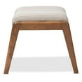 thumbnail image 4 of Allora Furniture Upholstered Ottoman in Light Beige and Walnut, 4 of 6