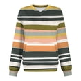 thumbnail image 5 of HAiming Sweatshirt for Women Striped Color Block V Neck Long Sleeve Casual Loose Pullover Tops with Pocket, 5 of 5