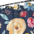 thumbnail image 4 of Waterproof Pioneer Shower Curtain 84x72 Inch Polyester Unique Colorful Floral Shower Curtain for Bathroom Hotel Home Decor with 12 Plastic Hooks, 4 of 5