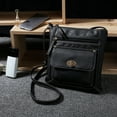 thumbnail image 3 of Cbcbtwo Crossbody Bags for Women, 9" Fashion Plain Faux Leather Canvas Crossbody Bag Shoulder Bag Crossbody Purse Messenger Bag Gifts for Women (Black), 3 of 6