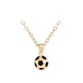 thumbnail image 2 of 2Pcs Stylish Soccer Necklace Creative Football Shape Necklace Pendant Jewelry Gift for Men (Golden + Silver, 1Pc/Each), 2 of 3