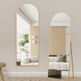 thumbnail image 6 of CONGUILIAO Full Length Mirror 64"x21" Arch Floor Mirror with Stand Arched Mirror Full Body Mirror Gold Standing Hanging or Leaning Against Wall for Bedroom Entry, 6 of 7