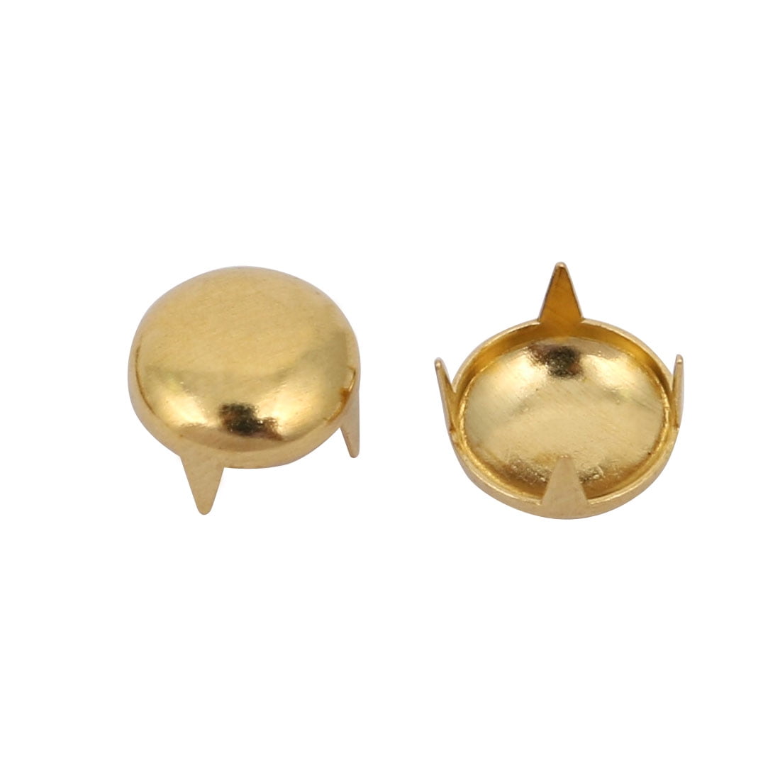 Unique Bargains 200pcs Brass 8mm Dia Round Head Paper Fastener