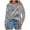 Black, variant on Women Casual Long Sleeve Crewneck T Shirt Striped Pattern Basic Top Blouse For Daily Wear Long Sleeve Tops For Women Navy
