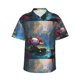 thumbnail image 1 of Fotbe Pond Cute Axolotl Camisa Hawaiana para Hombre Unisex – Camisa Casual de Verano con Botones de Manga Corta de Algodón y Lino,Small, 1 of 7