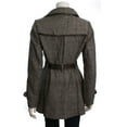 thumbnail image 5 of Double Zero Double Breasted A-Line Coat, Coffee, 5 of 5