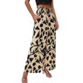 thumbnail image 5 of Women Floral Print Palazzo Pants Summer Bohemian Wide Leg Pants High Waist Casual Lounge Pant Trousers with Pockets Yellow, 5 of 5