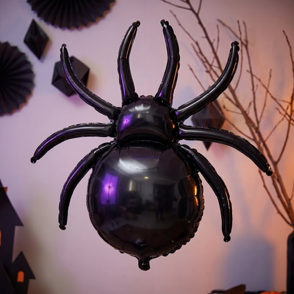 Brixlen Large Spider Halloween Foil Balloon, Inflatable Holiday Party Balloon, Reusable Festive Decor for Bar, KTV, Store, Home, Haunted House Themed Event Decoration