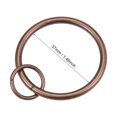 thumbnail image 3 of Uxcell Curtain Ring Metal 1.46 inch Inner Dia Drapery Ring for Curtain Rods Copper 28 Pcs, 3 of 5
