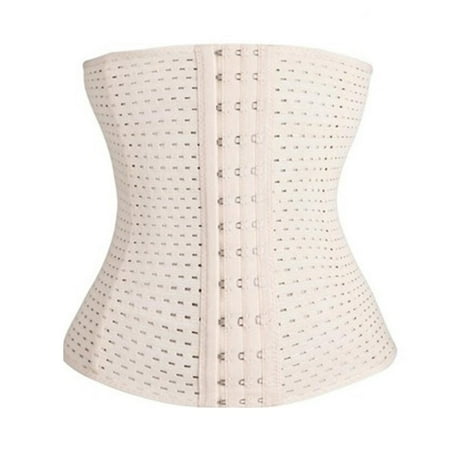 

Womens Waist Cincher Corset Body Shaper with Adjustable Hooks Steel Boned Seamless Tummy Control Slimming Belt Underwear