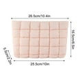 thumbnail image 2 of Solid Color Checkered Down Cosmetic Bag - Versatile, Stylish, and Practical Makeup Organizer for Travel, Shopping, and Daily Use, 2 of 5