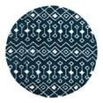thumbnail image 2 of Unique Loom Moroccan Trellis Shag Collection Area Rug - Meknes (10' Round Navy Blue/Ivory), 2 of 6