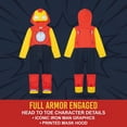 thumbnail image 6 of Marvel Iron Man and His Awesome Friends Little Boys' Cosplay Hooded One Piece Crimson, 6 of 6