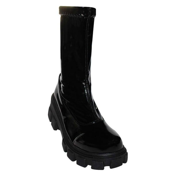 BOTIN CASUAL LEON MUJER NEGRO CHAROL 2054 LEON 2054p